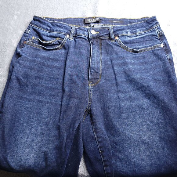 Judy Blue Womens Skinny Fit Jeans 16W Dark Wash Mid Rise Ankle Stretch - Picture 6 of 9